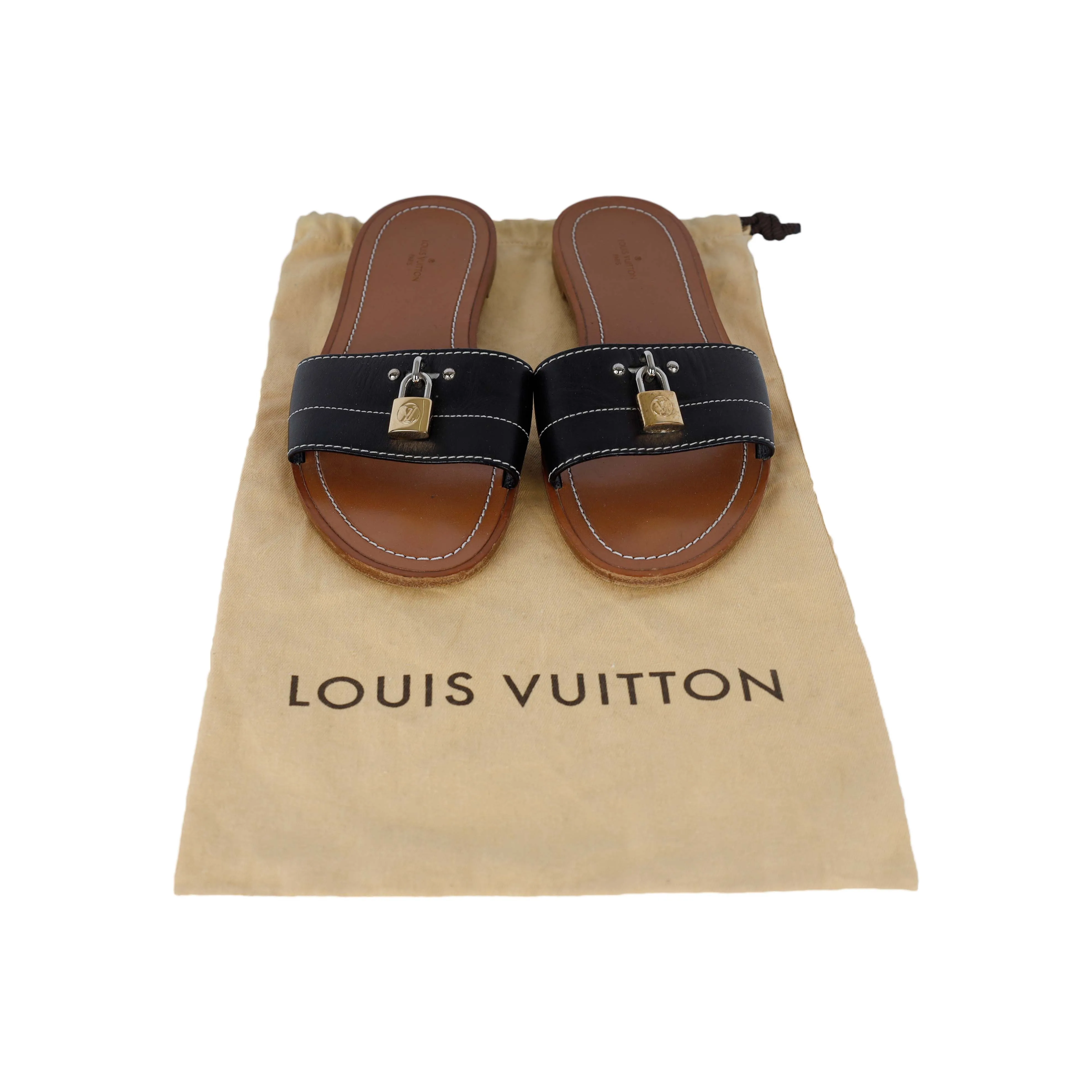 Louis Vuitton LockIt Flat Mule - '10s