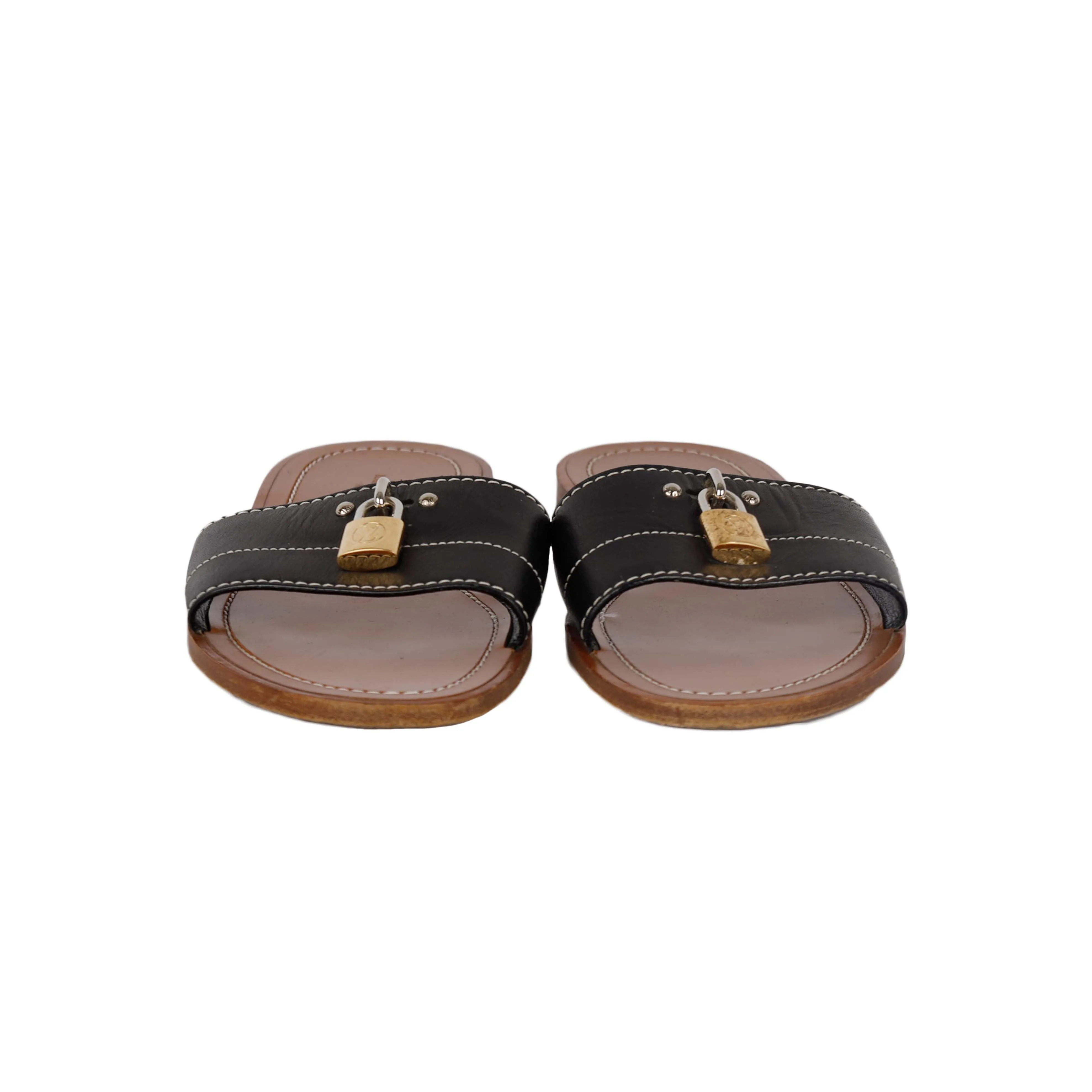 Louis Vuitton LockIt Flat Mule - '10s