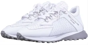 LOW-TOP BNJ ALPHA RUNNER ALL WHITE PYTHON CUT-MATT NAPPA