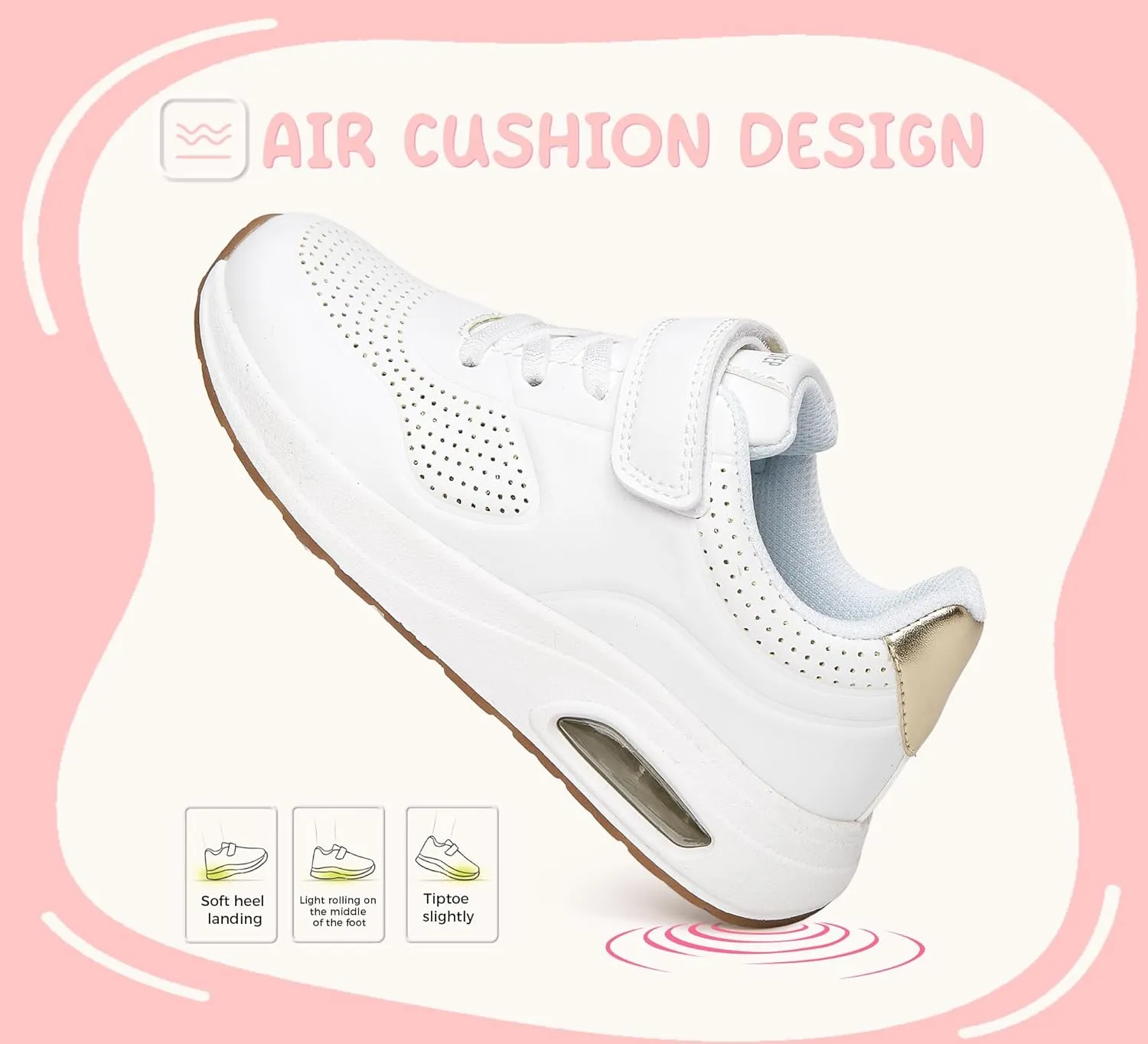 LUCKY STEP Boys Girls Athletic Running Shoes Air Lightweight Fashion Sneakers Casual Breathable Tennis Trainers for Little Kids