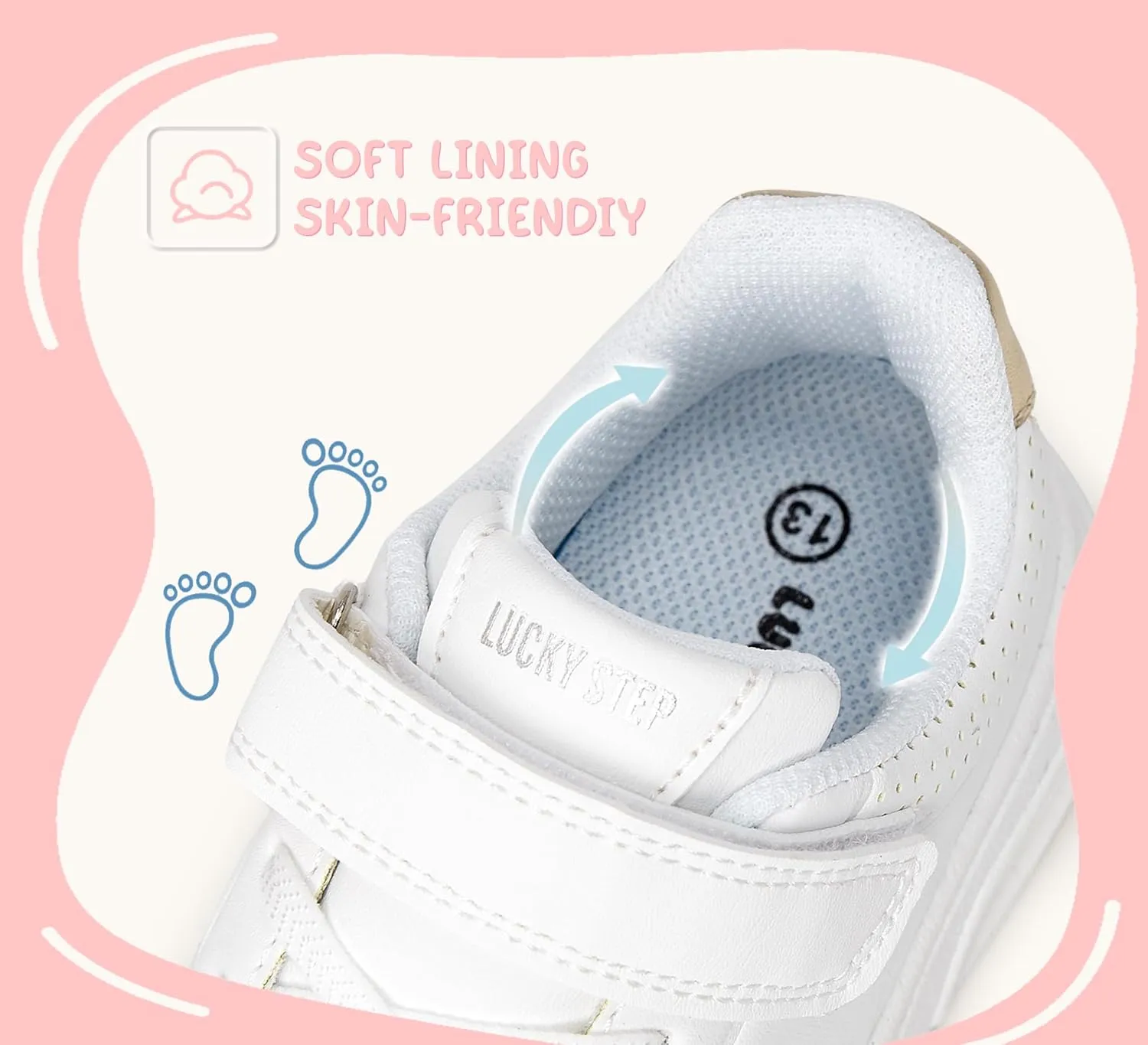 LUCKY STEP Boys Girls Athletic Running Shoes Air Lightweight Fashion Sneakers Casual Breathable Tennis Trainers for Little Kids