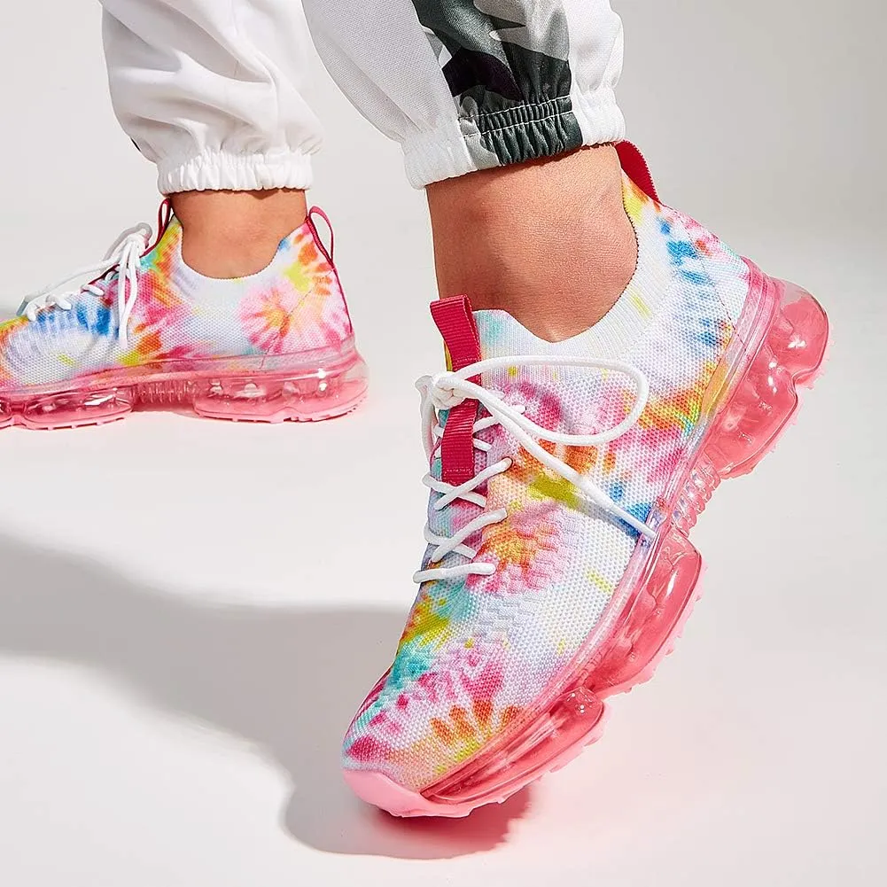 LUCKY STEP Women Air Cushion Fashion Sneakers Breathable Casual Comfortable Lightweight Walking Shoes