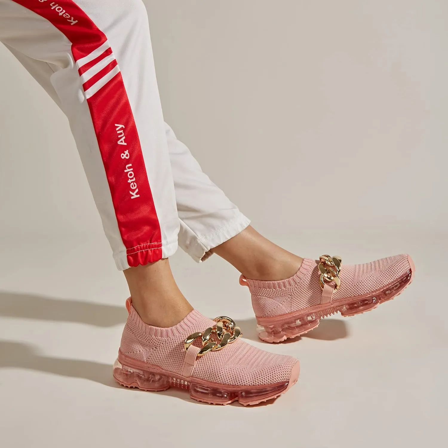 LUCKY STEP Women Air Cushion Fashion Sneakers Breathable Casual Comfortable Lightweight Walking Shoes
