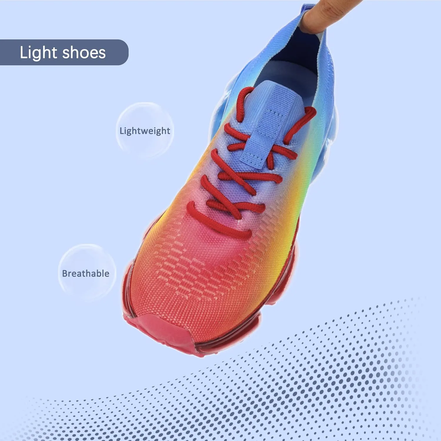 LUCKY STEP Women Air Cushion Fashion Sneakers Breathable Casual Comfortable Lightweight Walking Shoes