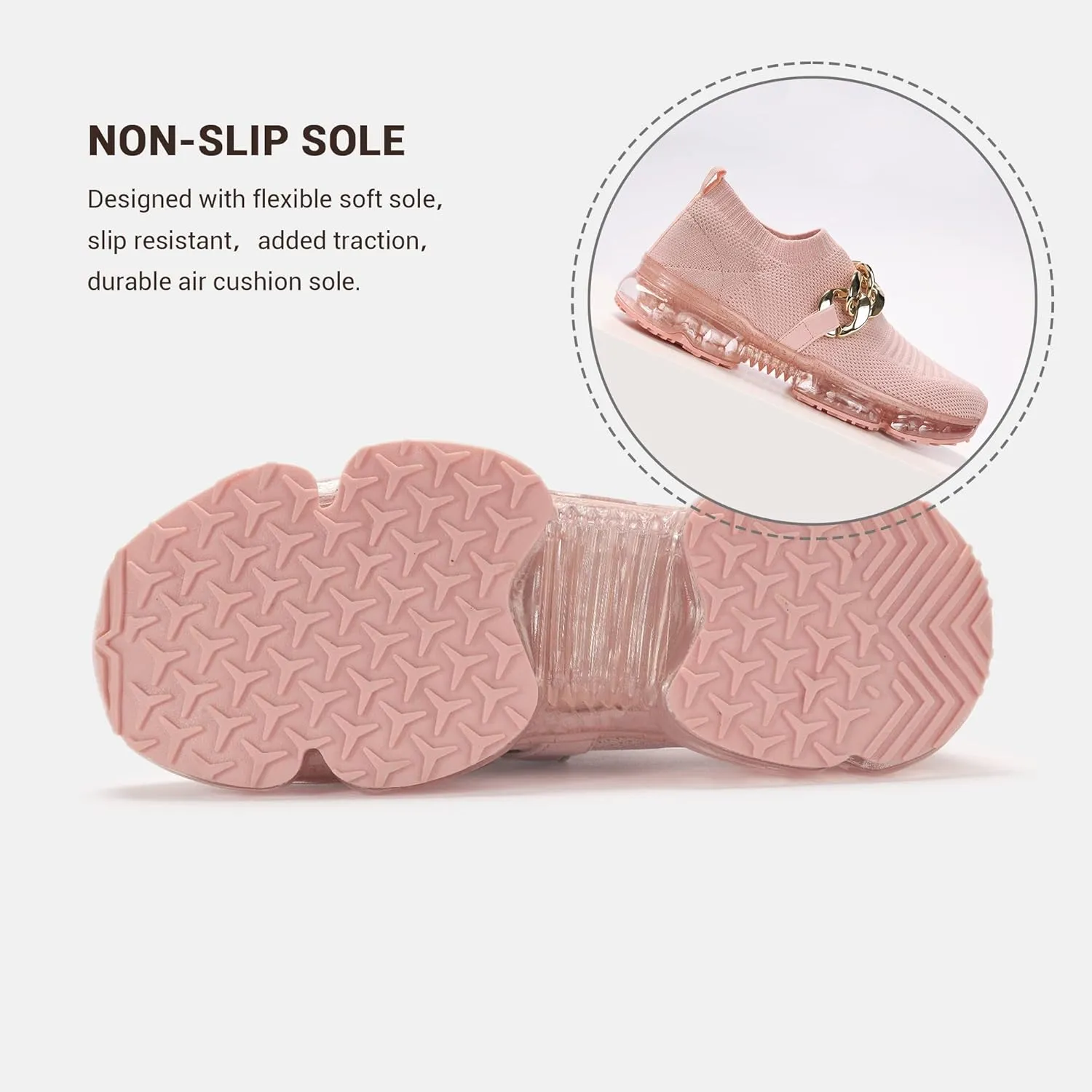 LUCKY STEP Women Air Cushion Fashion Sneakers Breathable Casual Comfortable Lightweight Walking Shoes