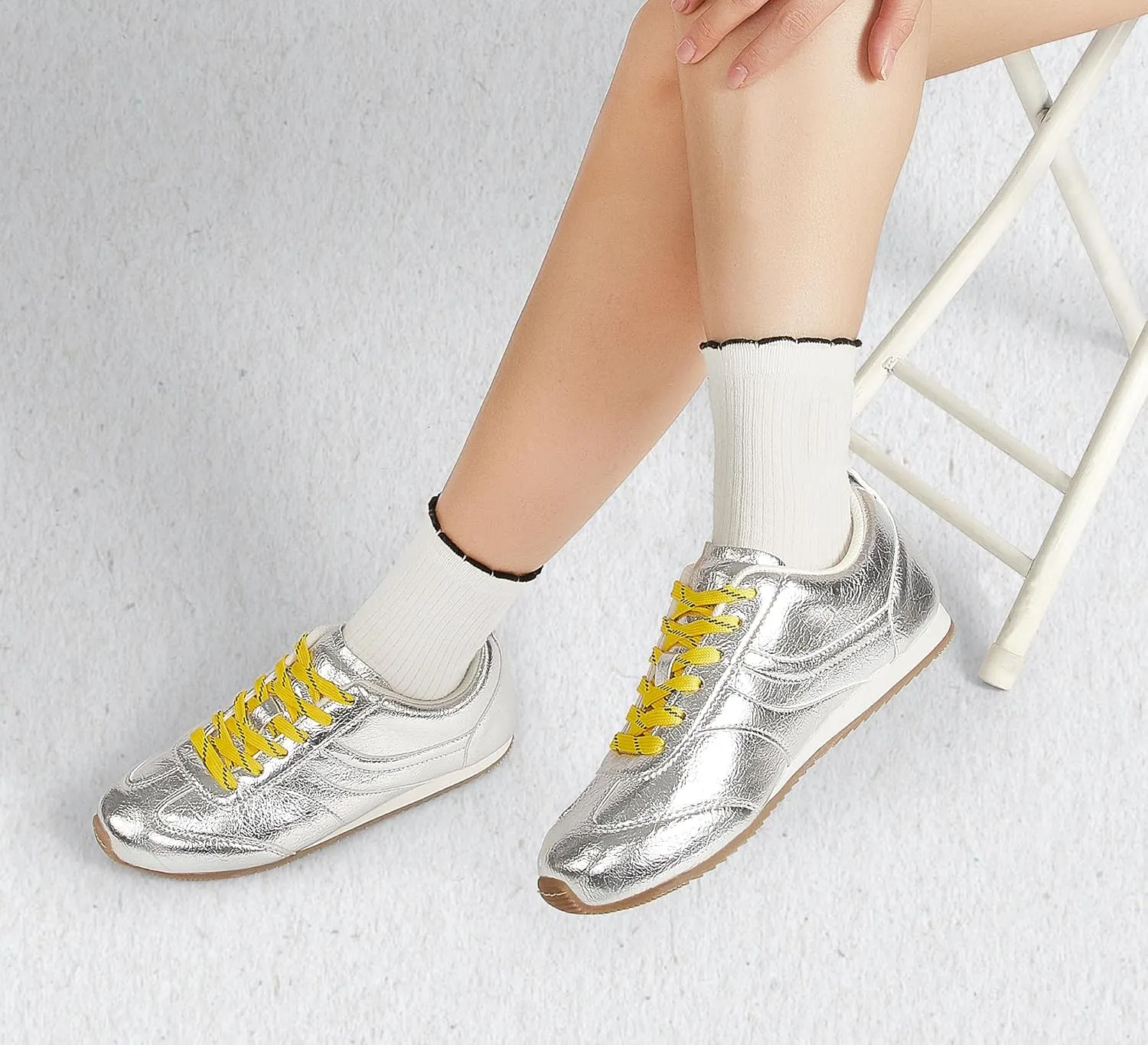 LUCKY STEP Women's Fashion Sneakers Low Profile Trending Lightweight Comfortable Casual Walking Workout Retro Athletic Low Top Tennis Shoes