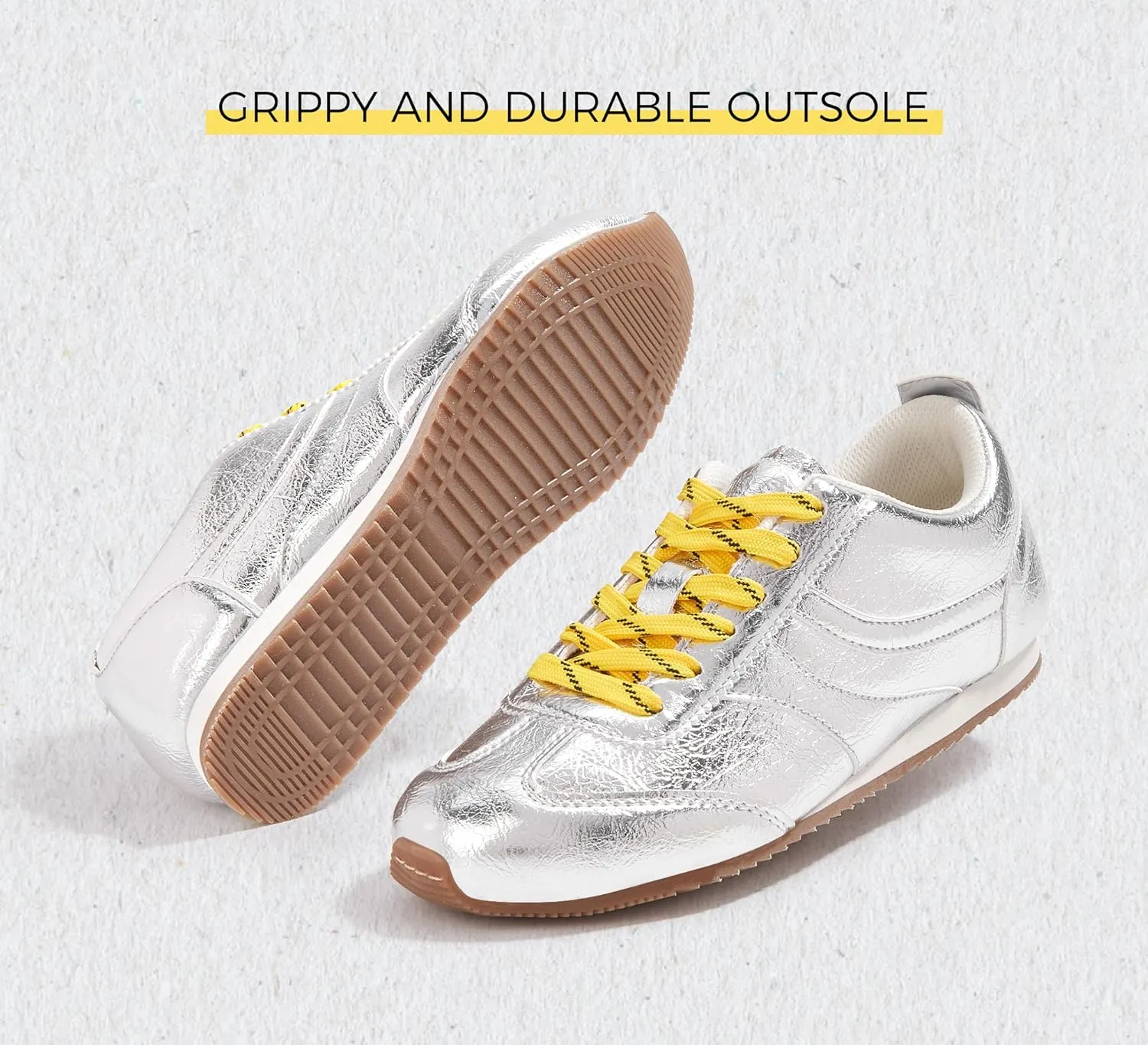 LUCKY STEP Women's Fashion Sneakers Low Profile Trending Lightweight Comfortable Casual Walking Workout Retro Athletic Low Top Tennis Shoes