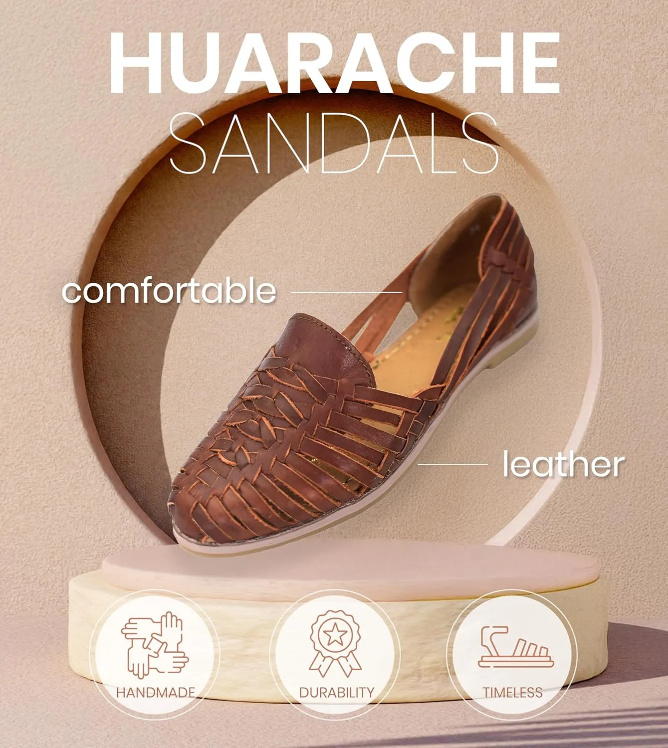 Macarena Collection Womens Shoes Leather Sandals for Women | Huarache Handmade Mexican Sandals Women | Comfortable & Stylish Womens Sandals 2206