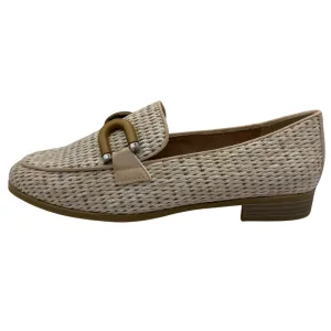 Marco Tozzi Beige Woven Loafers