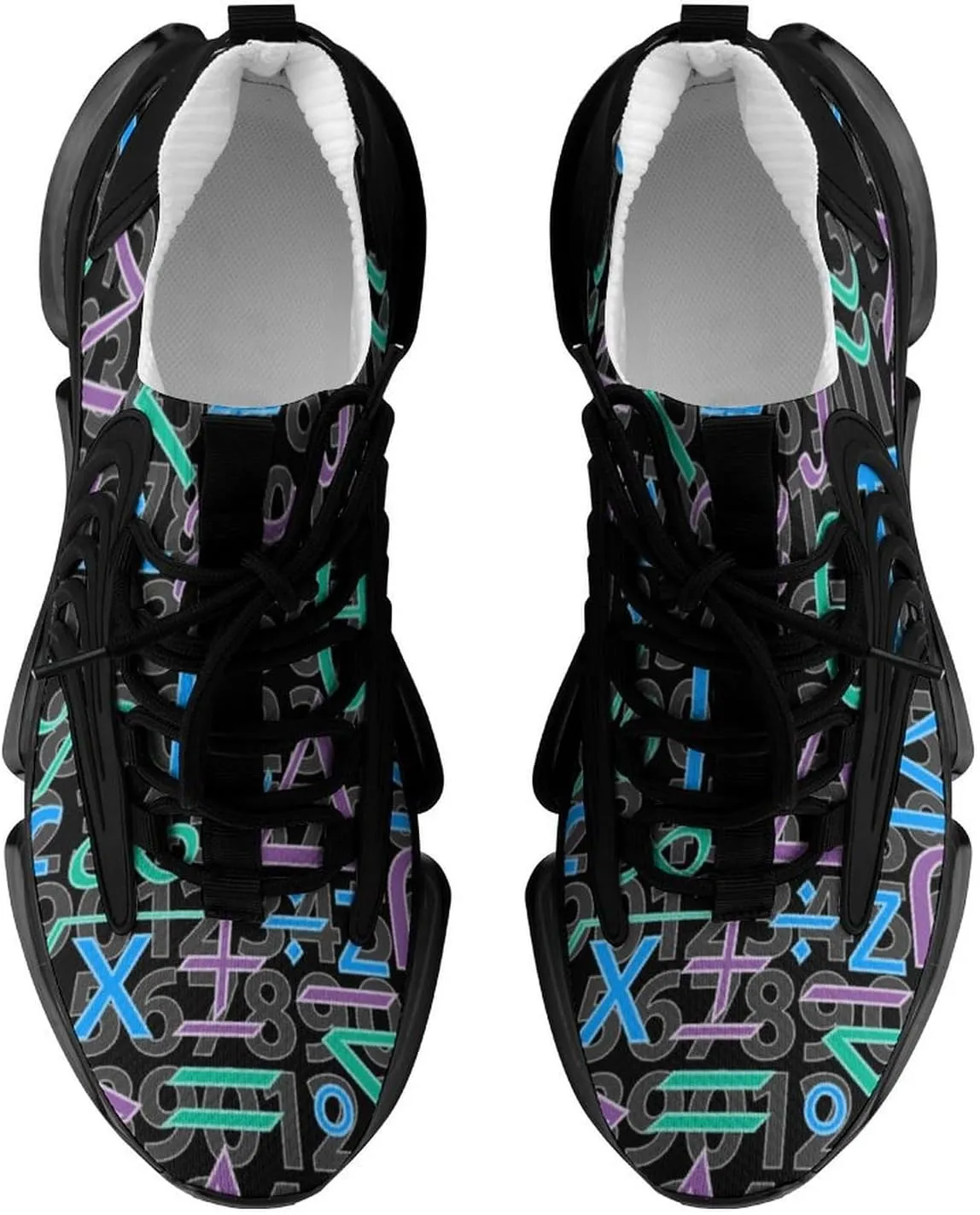 Math Notes Mens Running Shoes Lightweight Walking Tennis Shoes Soft Soled Elastic Cushion Basketball Shoes