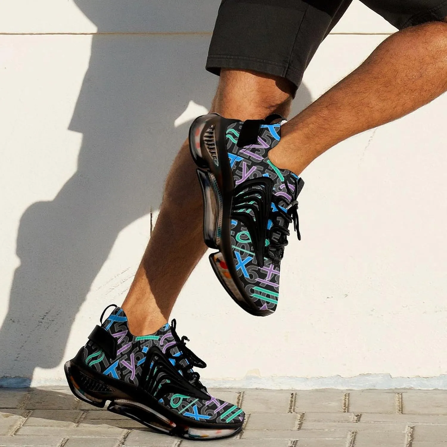 Math Notes Mens Running Shoes Lightweight Walking Tennis Shoes Soft Soled Elastic Cushion Basketball Shoes