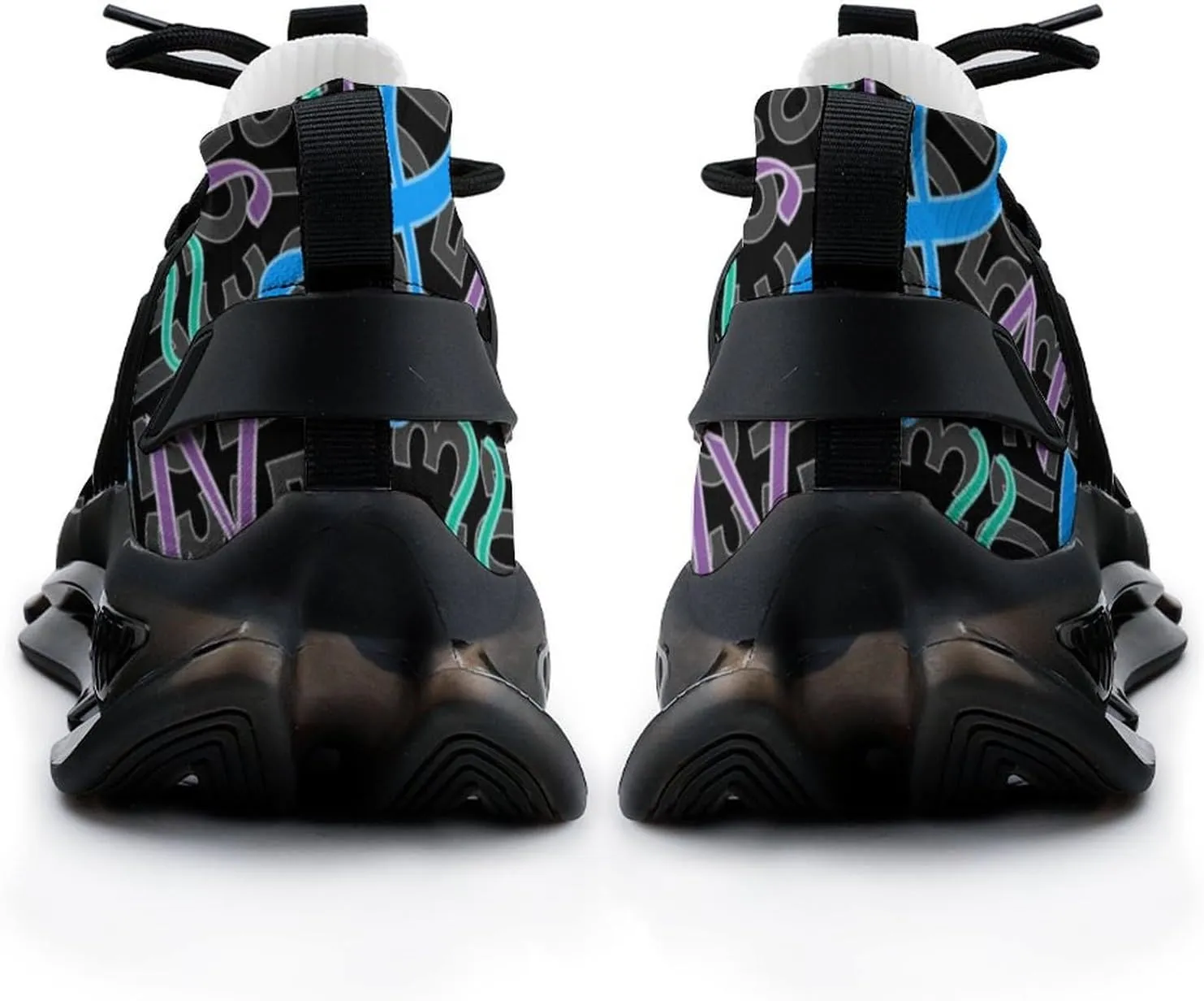 Math Notes Mens Running Shoes Lightweight Walking Tennis Shoes Soft Soled Elastic Cushion Basketball Shoes