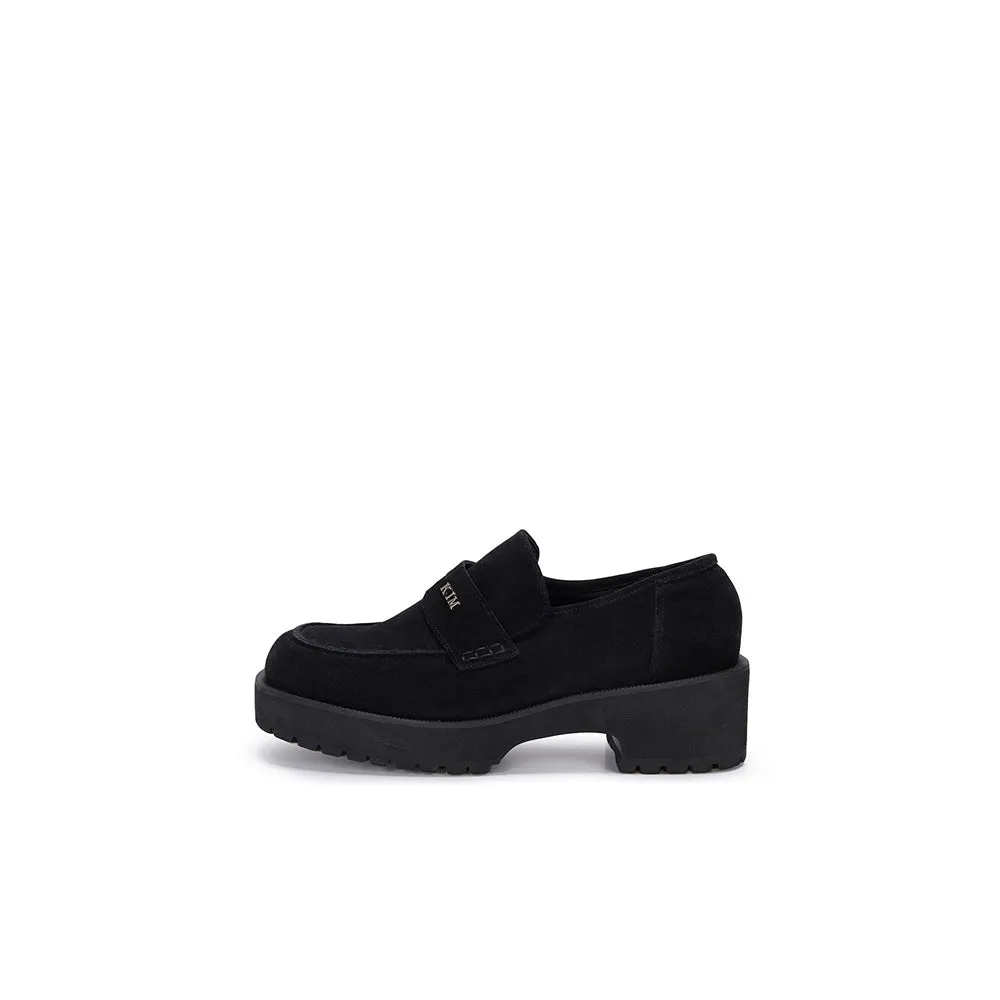 MATIN SQUARE SUEDE LOAFER IN BLACK