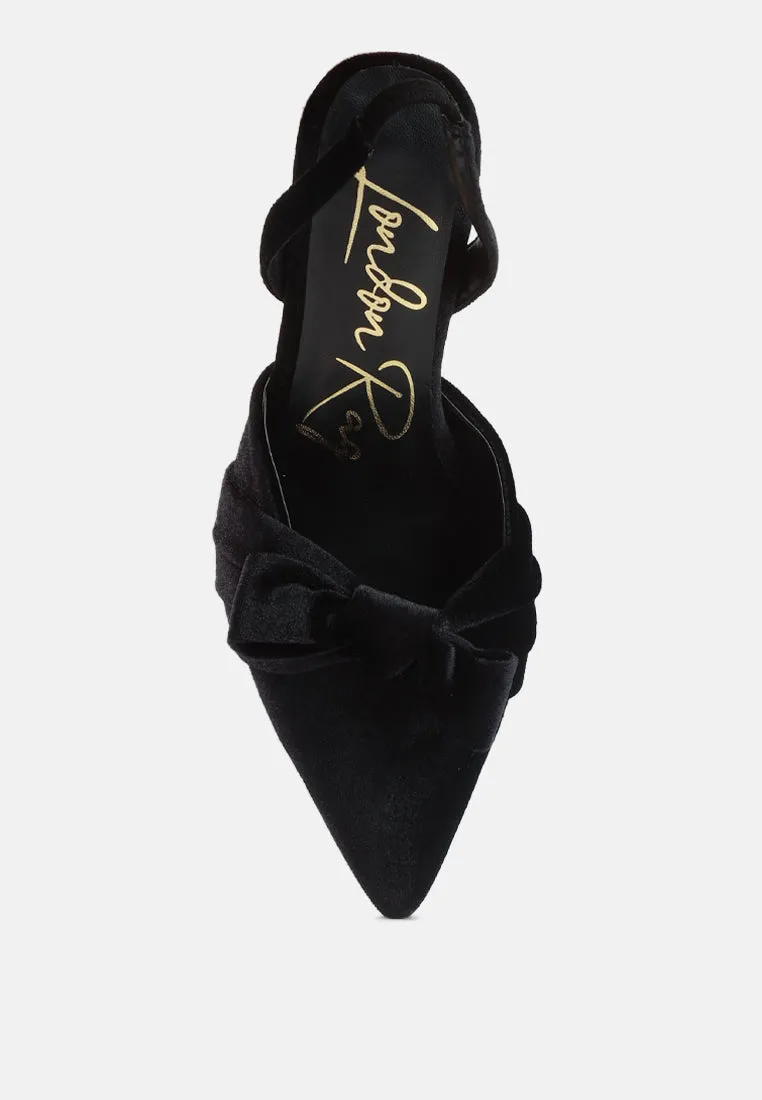 Mayfair Velvet High Heel Mule Sandals By Ruw