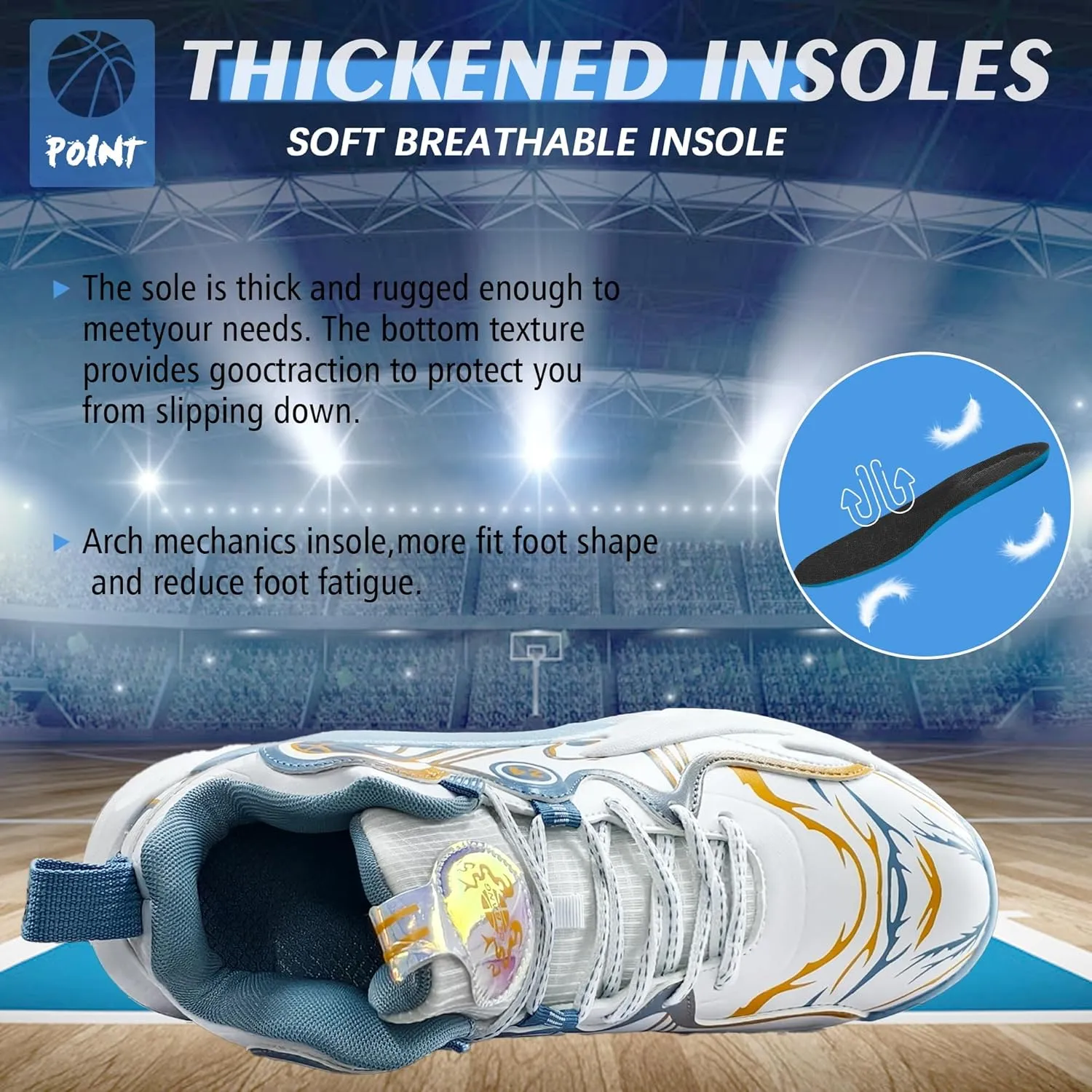 Men Basketball Shose Breathable Fashion Sneakers Non Slip Sport Shoes