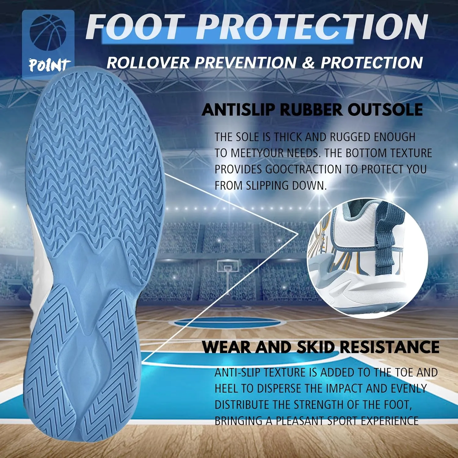 Men Basketball Shose Breathable Fashion Sneakers Non Slip Sport Shoes