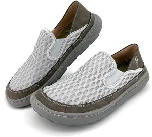 Men's Breathable Mesh Slip-On Hiking Shoes - Lightweight, Comfortable Outdoor Sneakers for Casual & Active Wear, EVA Sole, Fabric Upper, Perfect for Spring & Summer Hiking