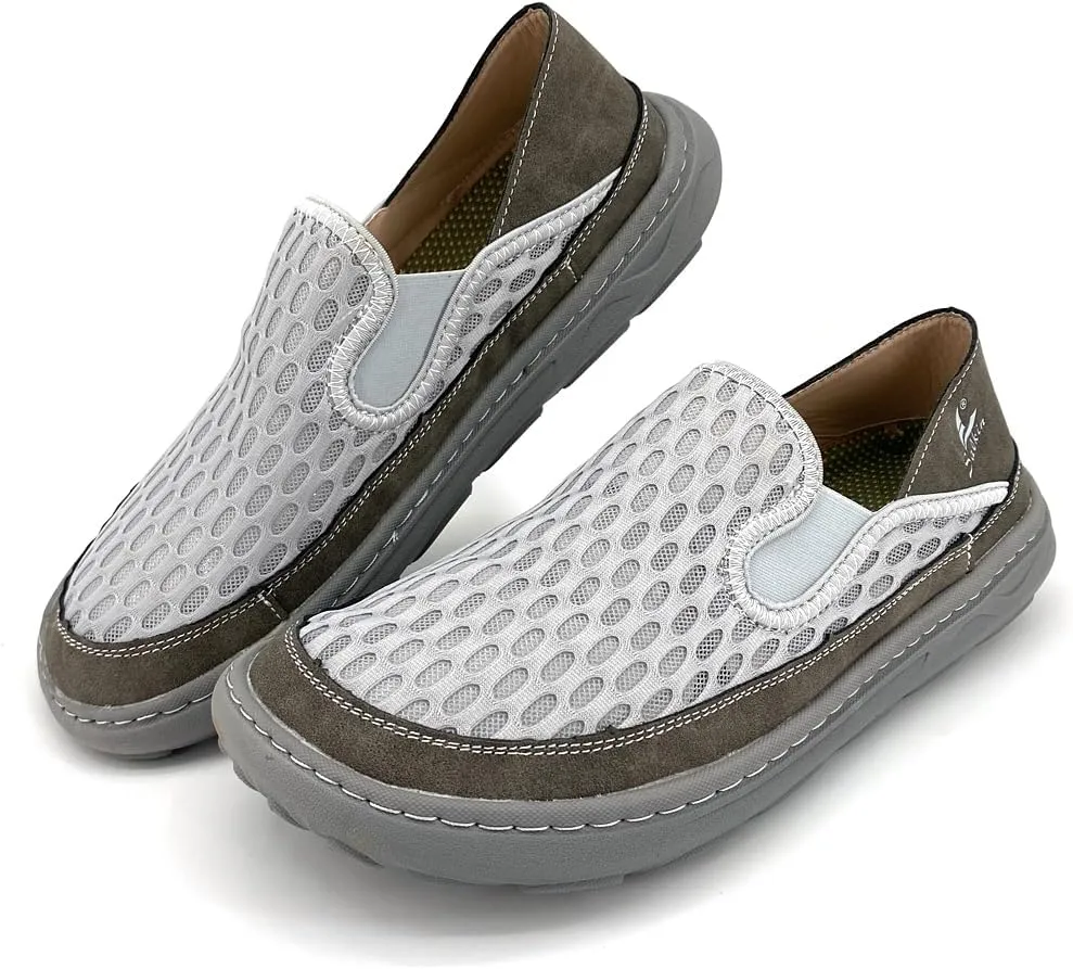 Men's Breathable Mesh Slip-On Hiking Shoes - Lightweight, Comfortable Outdoor Sneakers for Casual & Active Wear, EVA Sole, Fabric Upper, Perfect for Spring & Summer Hiking