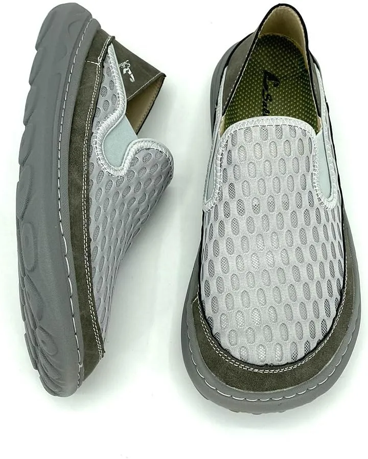 Men's Breathable Mesh Slip-On Hiking Shoes - Lightweight, Comfortable Outdoor Sneakers for Casual & Active Wear, EVA Sole, Fabric Upper, Perfect for Spring & Summer Hiking