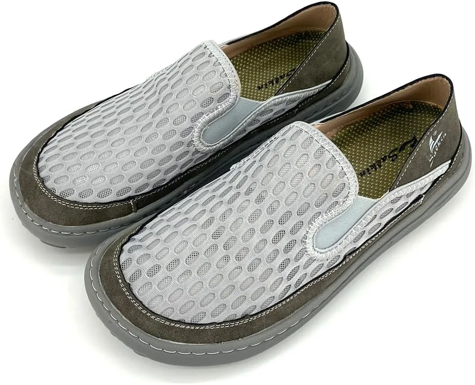 Men's Breathable Mesh Slip-On Hiking Shoes - Lightweight, Comfortable Outdoor Sneakers for Casual & Active Wear, EVA Sole, Fabric Upper, Perfect for Spring & Summer Hiking