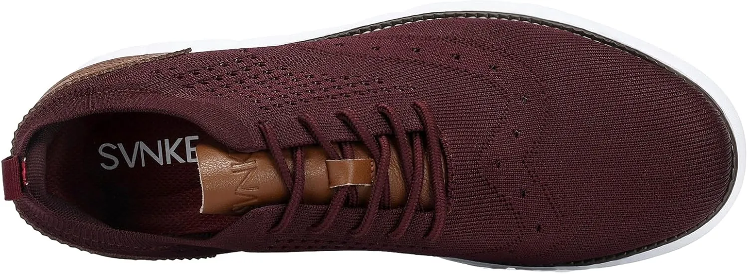 Men's Casual Dress Oxfords Shoes Breathable Knit Leisure Fashion Sneakers Lightweight Comfortable Walking Shoes