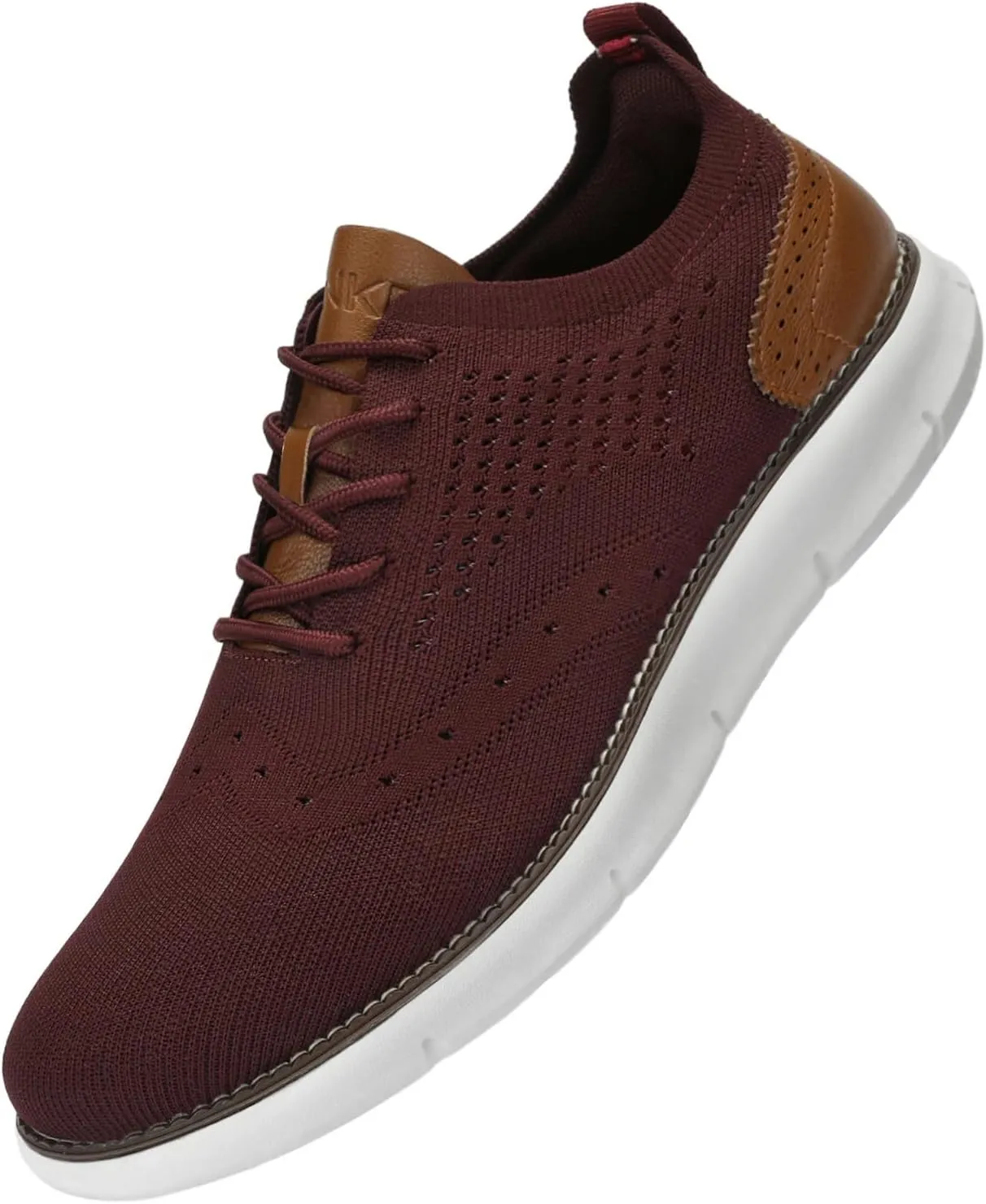 Men's Casual Dress Oxfords Shoes Breathable Knit Leisure Fashion Sneakers Lightweight Comfortable Walking Shoes