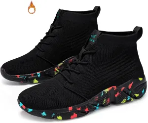 Men's High Top Breathable Sock Walking Shoes Casual Slip On Lightweight Soft Sole Fashion Sneakers Comfortable Work Gym Running Athletic Shoes