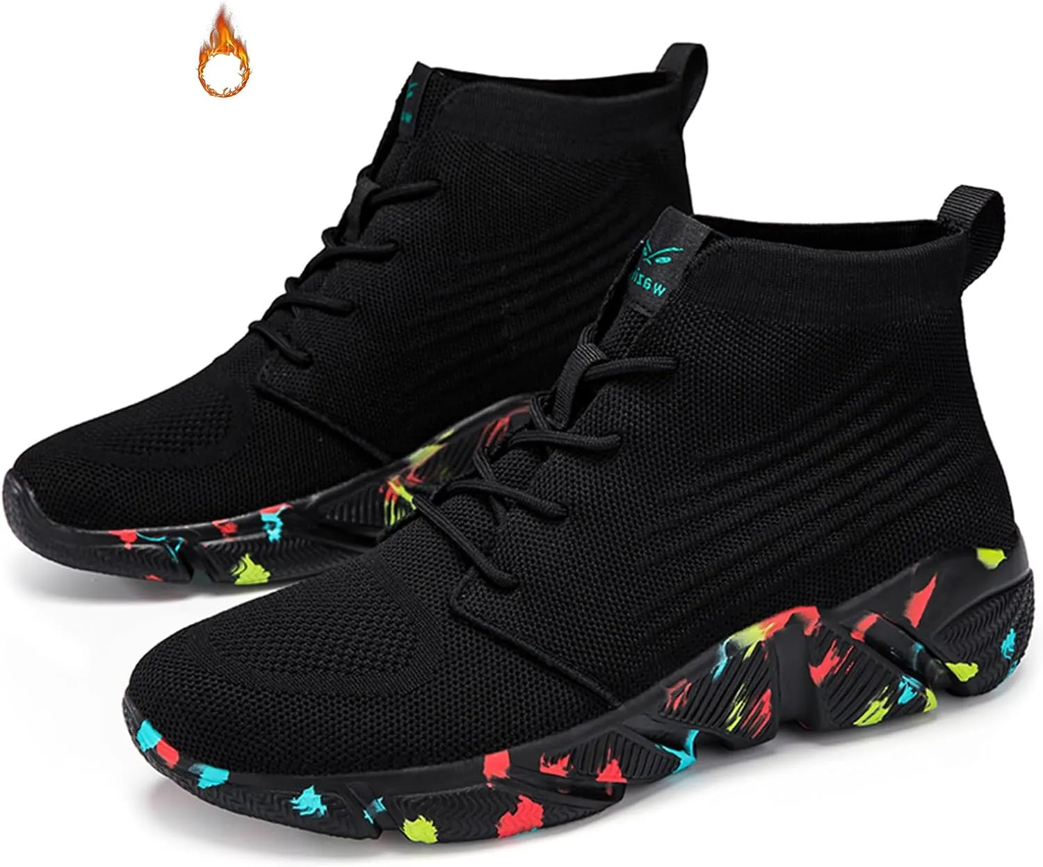 Men's High Top Breathable Sock Walking Shoes Casual Slip On Lightweight Soft Sole Fashion Sneakers Comfortable Work Gym Running Athletic Shoes