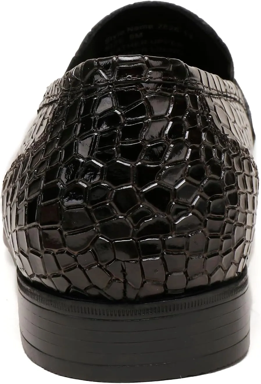 Men's Leather Penny Loafers, Casual Alligator Pattern Business Dress Shoes Slip on Driving Moccasins Loafer Shoes for Mens