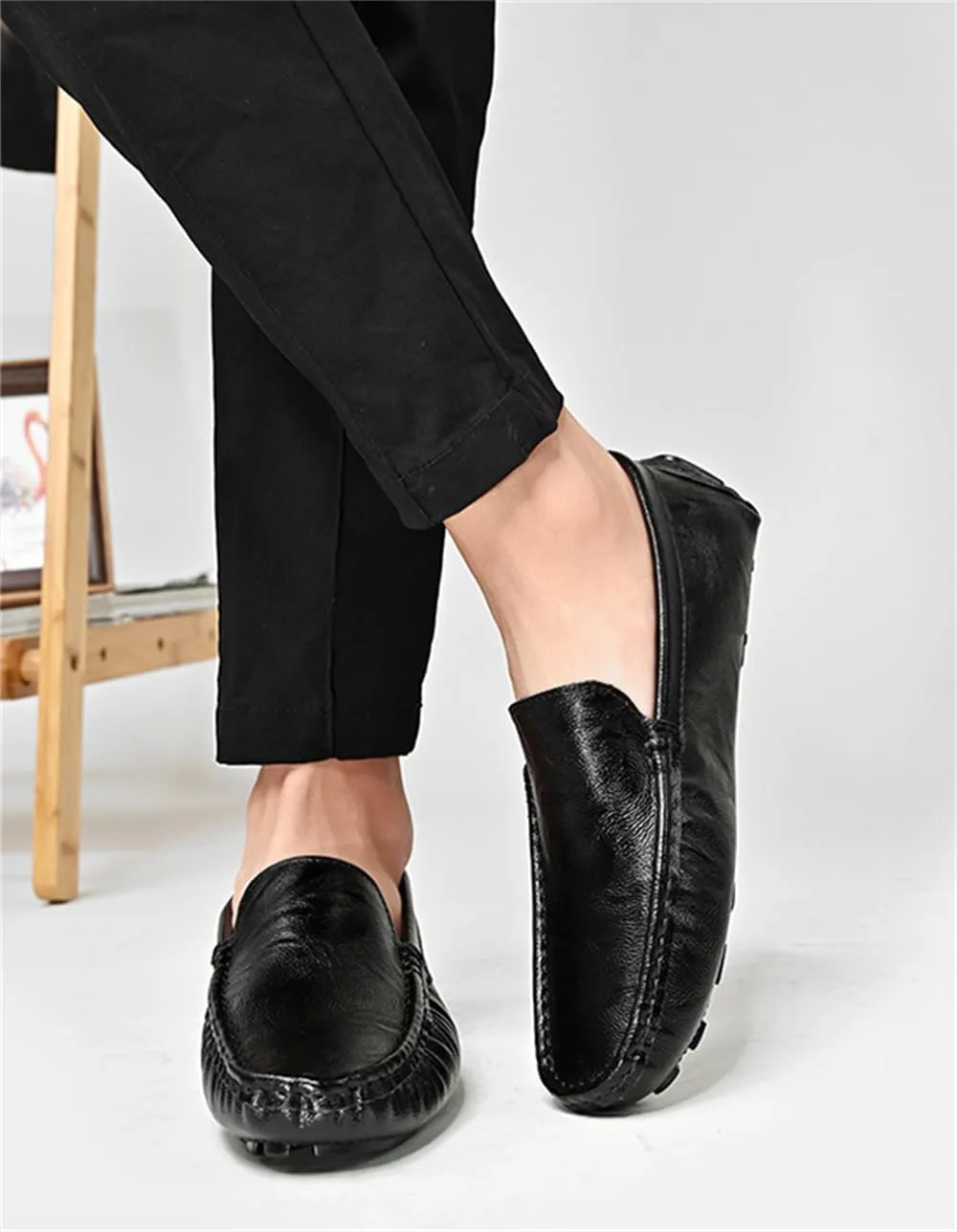 Men's Penny Loafers Moccasin Driving Shoes Slip On Soft Flats Boat Shoes