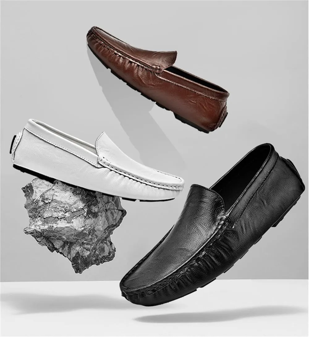 Men's Penny Loafers Moccasin Driving Shoes Slip On Soft Flats Boat Shoes