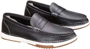 Men's Slip-on Shoe Classic Lightweight Sneaker Real Cowhide Leather Casual Shoes
