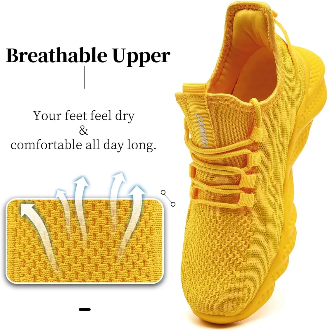 Men's Walking Running Shoes Sneakers Athletic Non Slip On Sports Tennis Fitness Shoes Casual Workout Lightweight Breathable Trainers Gym Fashion Mesh Soft Comfortable Shoe