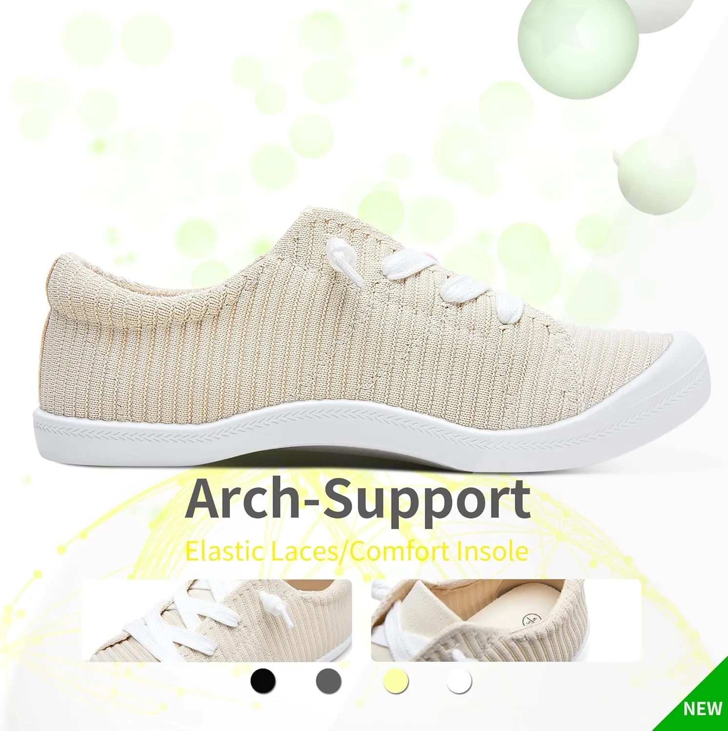 Mesh Slip On Shoes Women Comfort Knit Slip On Loafer Casual Fashion Sneaker Lightweight and Breathable Walking Flats