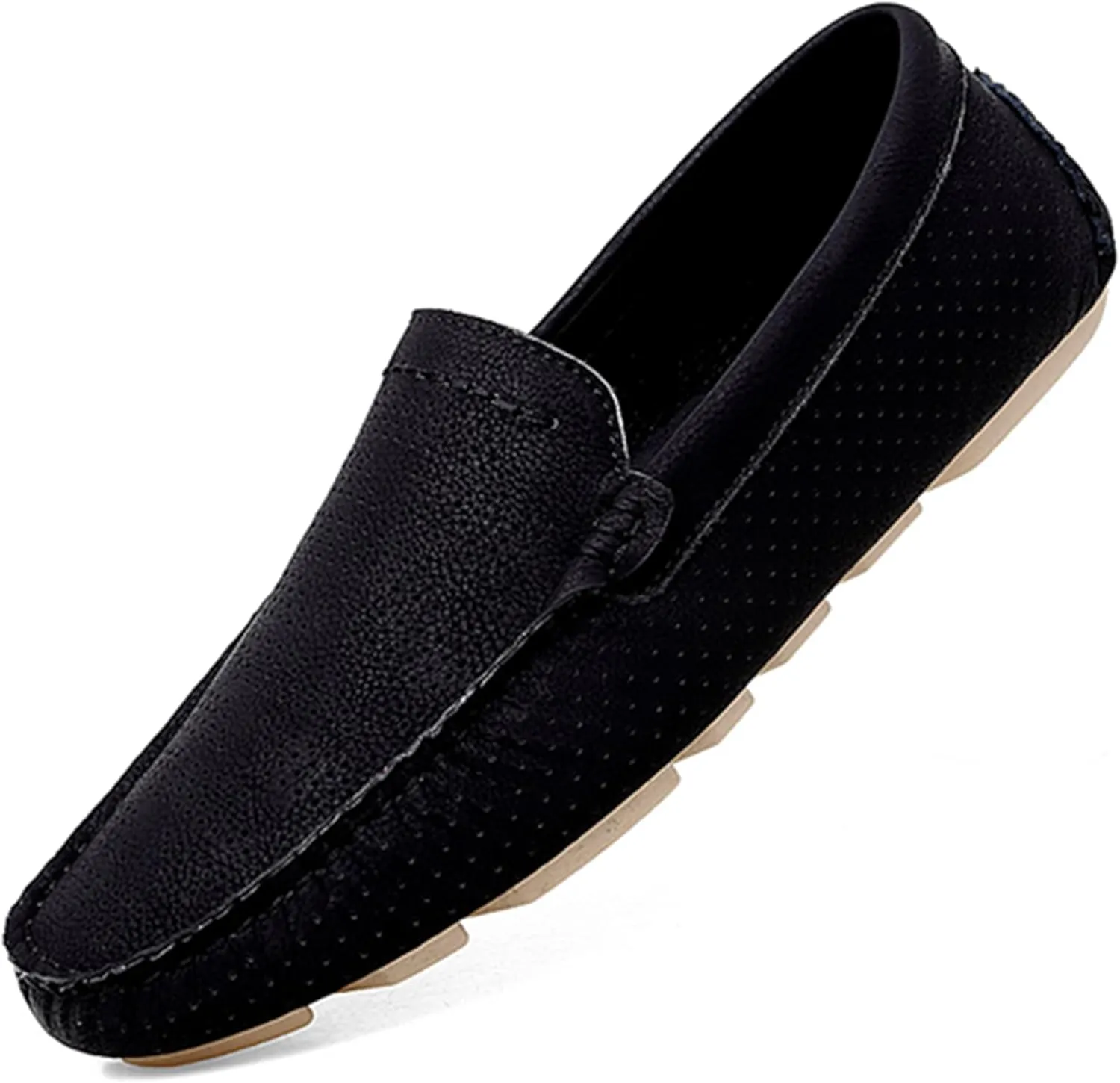 Minishion Boys Mens Casual Summer Shoes Slip on Perforated Breathable Penny Loafers Driver Moccasins YY006