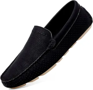 Minishion Boys Mens Casual Summer Shoes Slip on Perforated Breathable Penny Loafers Driver Moccasins YY006