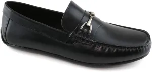 MJNY Mens Casual Comfortable Genuine Leather Lightweight Driving Moccasins Classic Fashion Buckle Loafer Slip On Breathable Driving Loafer
