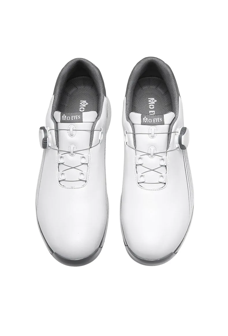 MOEYES M22XZ01 men sports golf shoes size 8 waterproof custom leather golf shoes