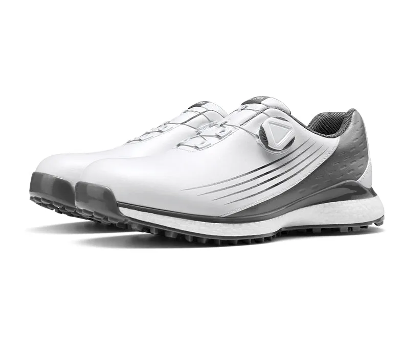 MOEYES M22XZ01 men sports golf shoes size 8 waterproof custom leather golf shoes