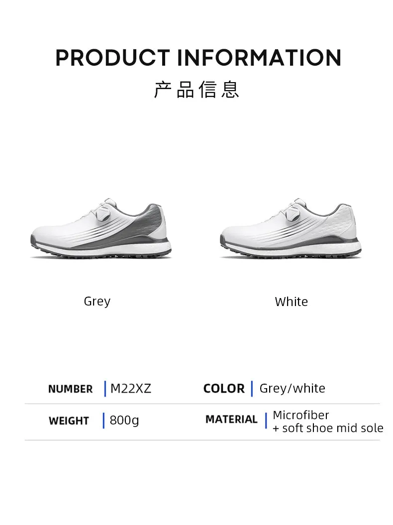 MOEYES M22XZ01 men sports golf shoes size 8 waterproof custom leather golf shoes