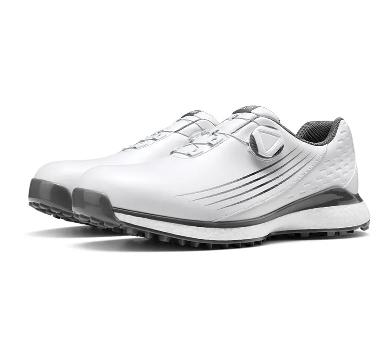 MOEYES M22XZ01 men sports golf shoes size 8 waterproof custom leather golf shoes