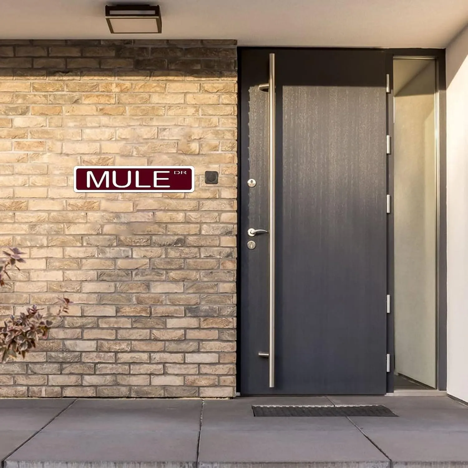 Mule Street Signs Novelty 4" x 18" Road Sign Aluminum Metal Door Yard Plaque Decor for Home Indoor Outdoor Man Cave Business