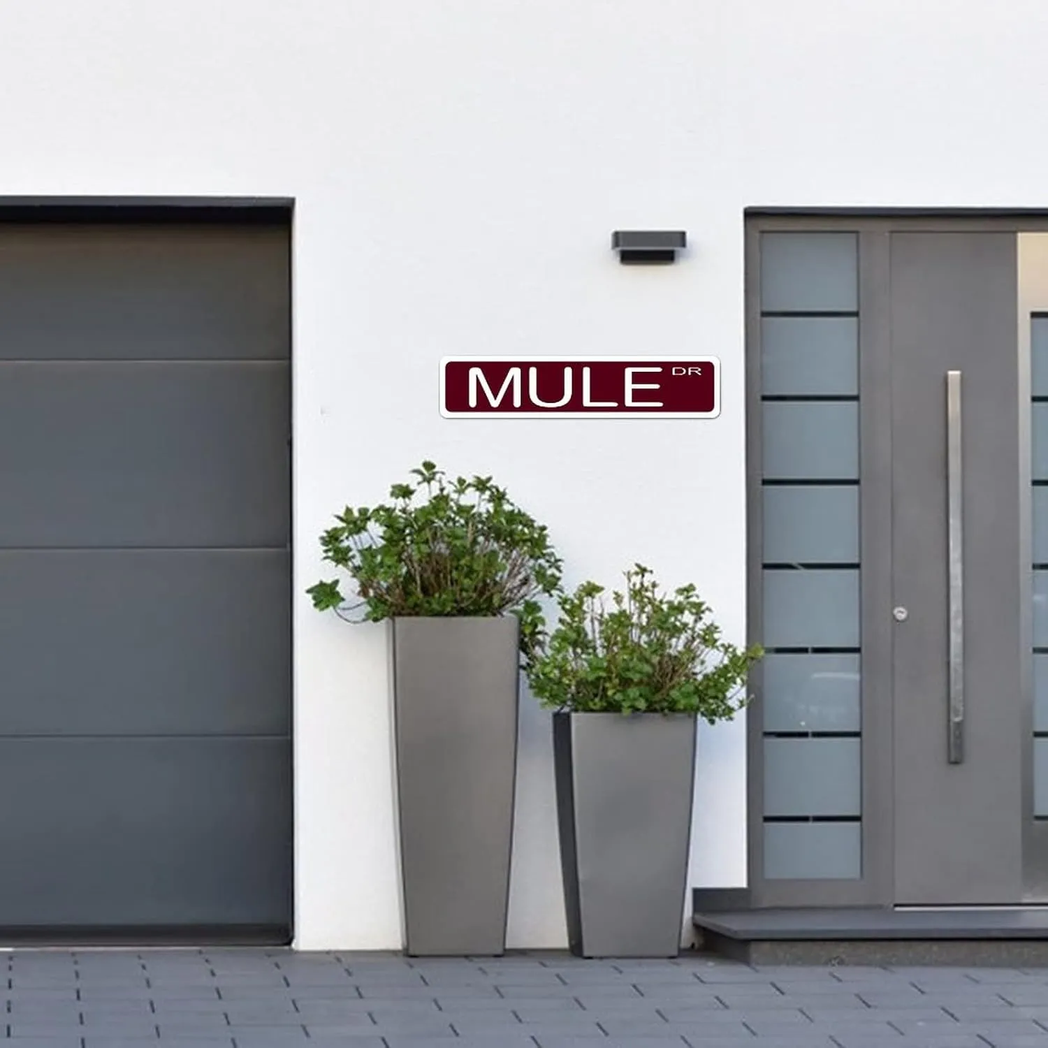 Mule Street Signs Novelty 4" x 18" Road Sign Aluminum Metal Door Yard Plaque Decor for Home Indoor Outdoor Man Cave Business