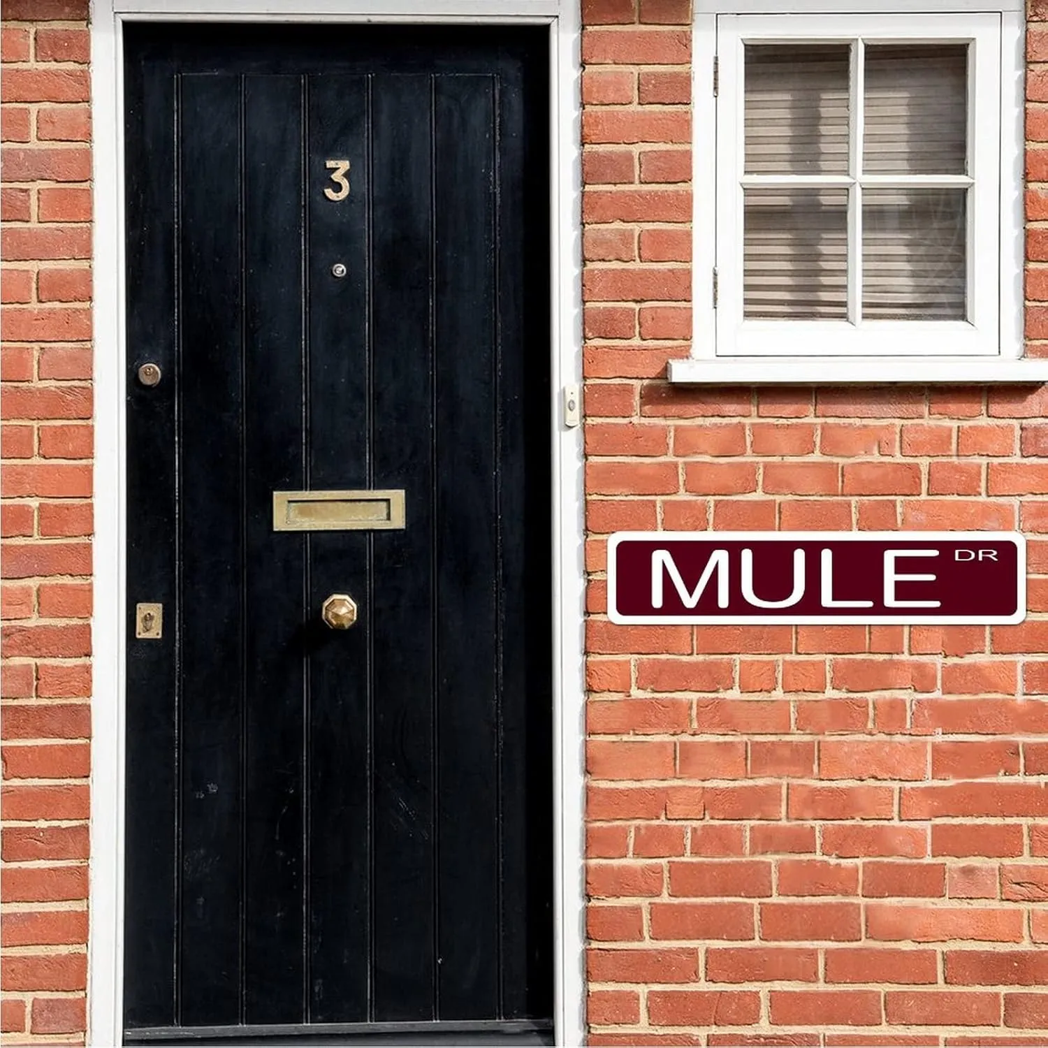 Mule Street Signs Novelty 4" x 18" Road Sign Aluminum Metal Door Yard Plaque Decor for Home Indoor Outdoor Man Cave Business