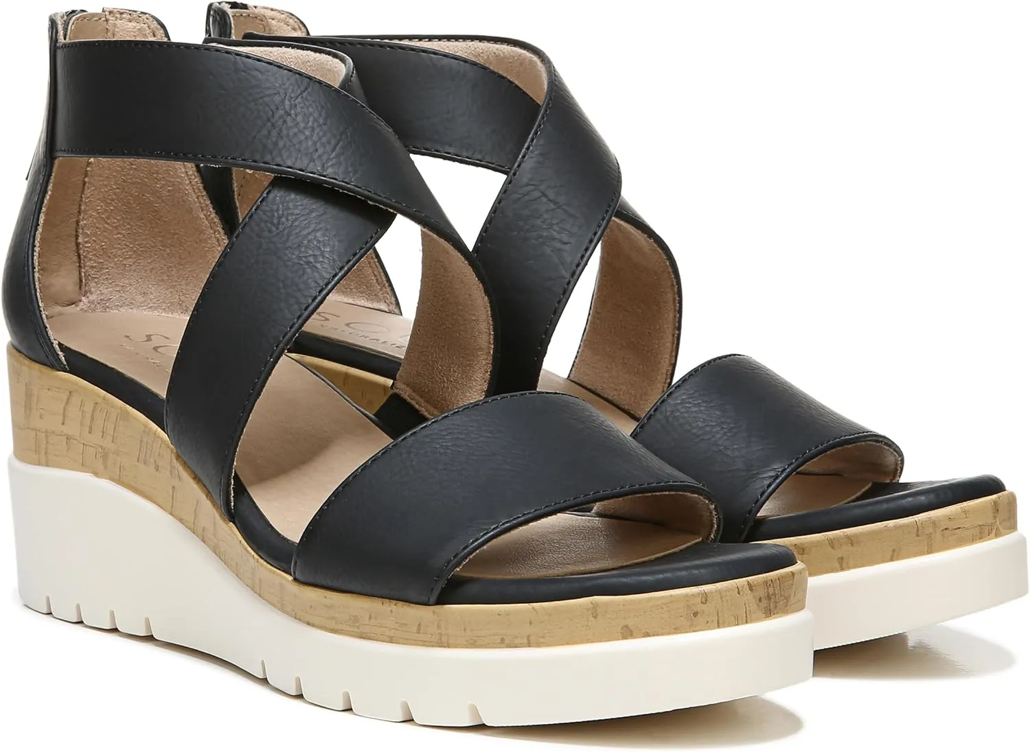 Naturalizer Soul Women's Goodtimes Crisscross Strappy Wedge Sandal