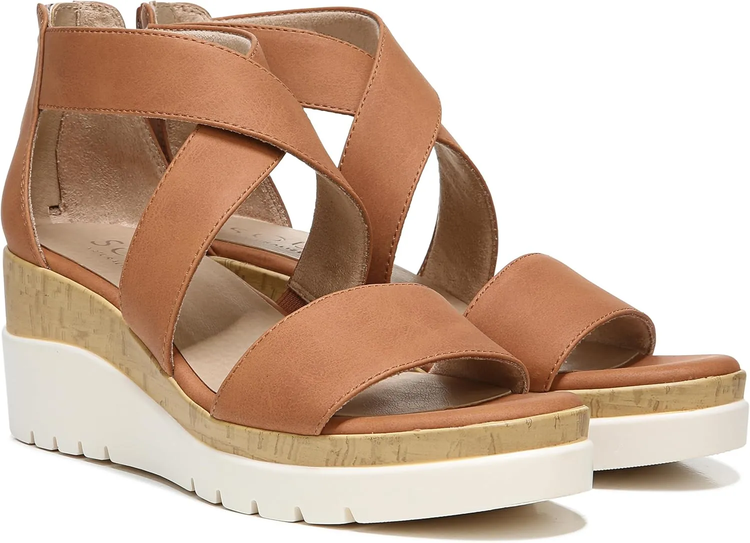 Naturalizer Soul Women's Goodtimes Crisscross Strappy Wedge Sandal