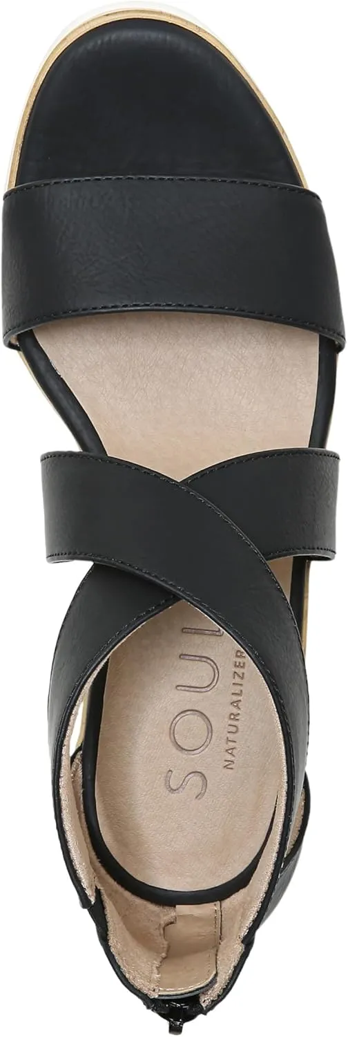 Naturalizer Soul Women's Goodtimes Crisscross Strappy Wedge Sandal