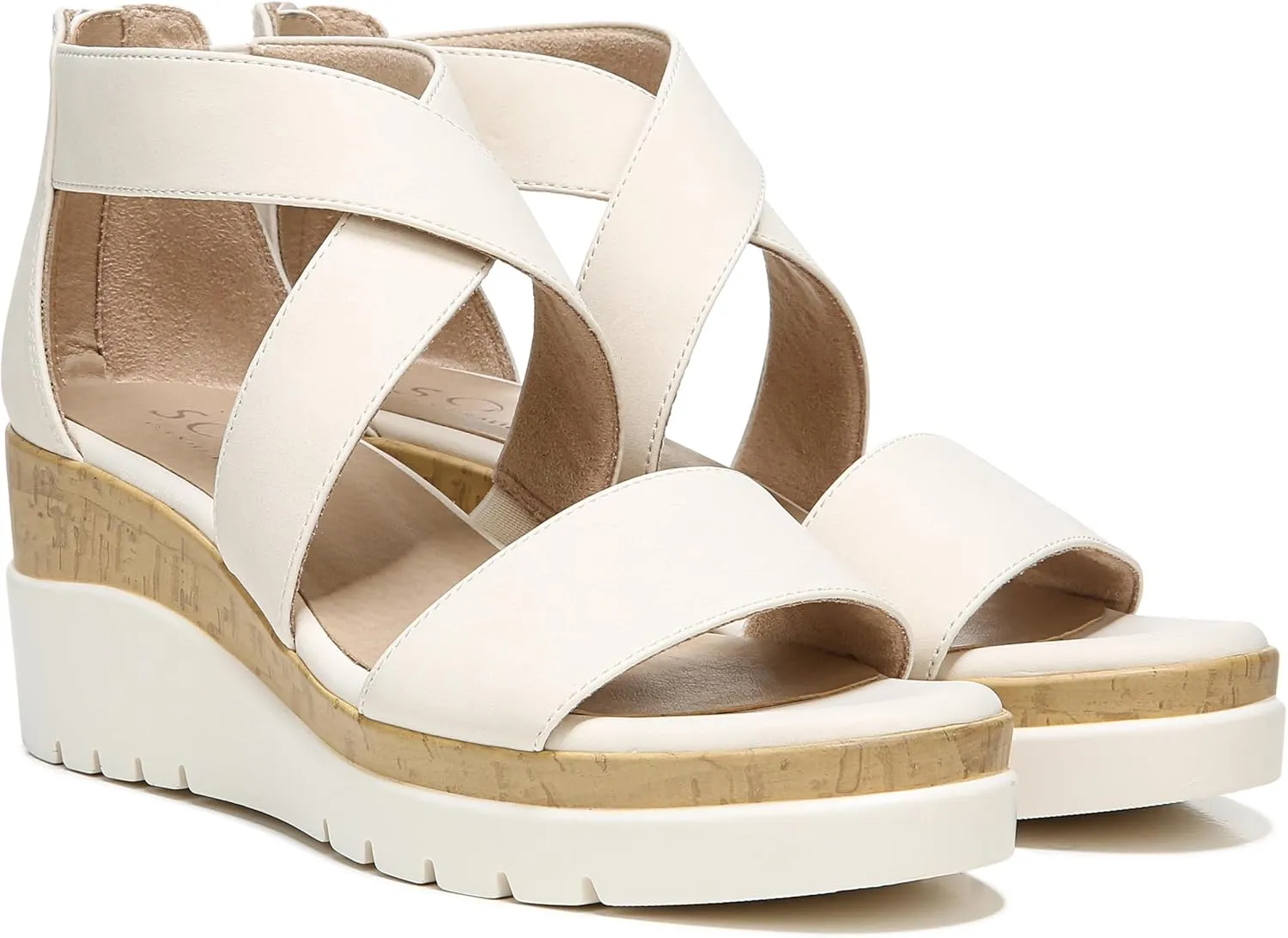 Naturalizer Soul Women's Goodtimes Crisscross Strappy Wedge Sandal