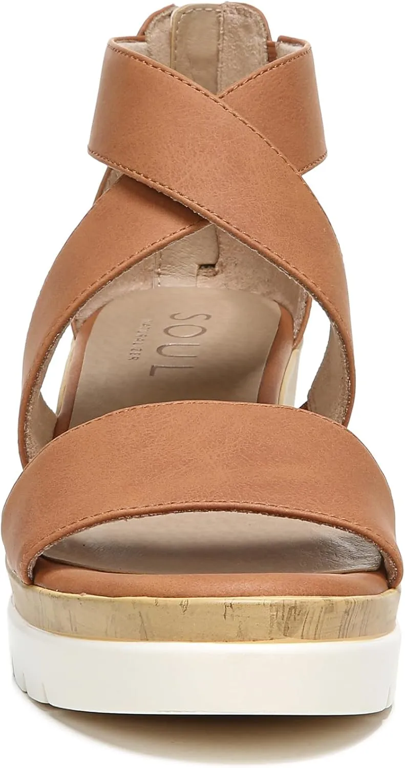 Naturalizer Soul Women's Goodtimes Crisscross Strappy Wedge Sandal