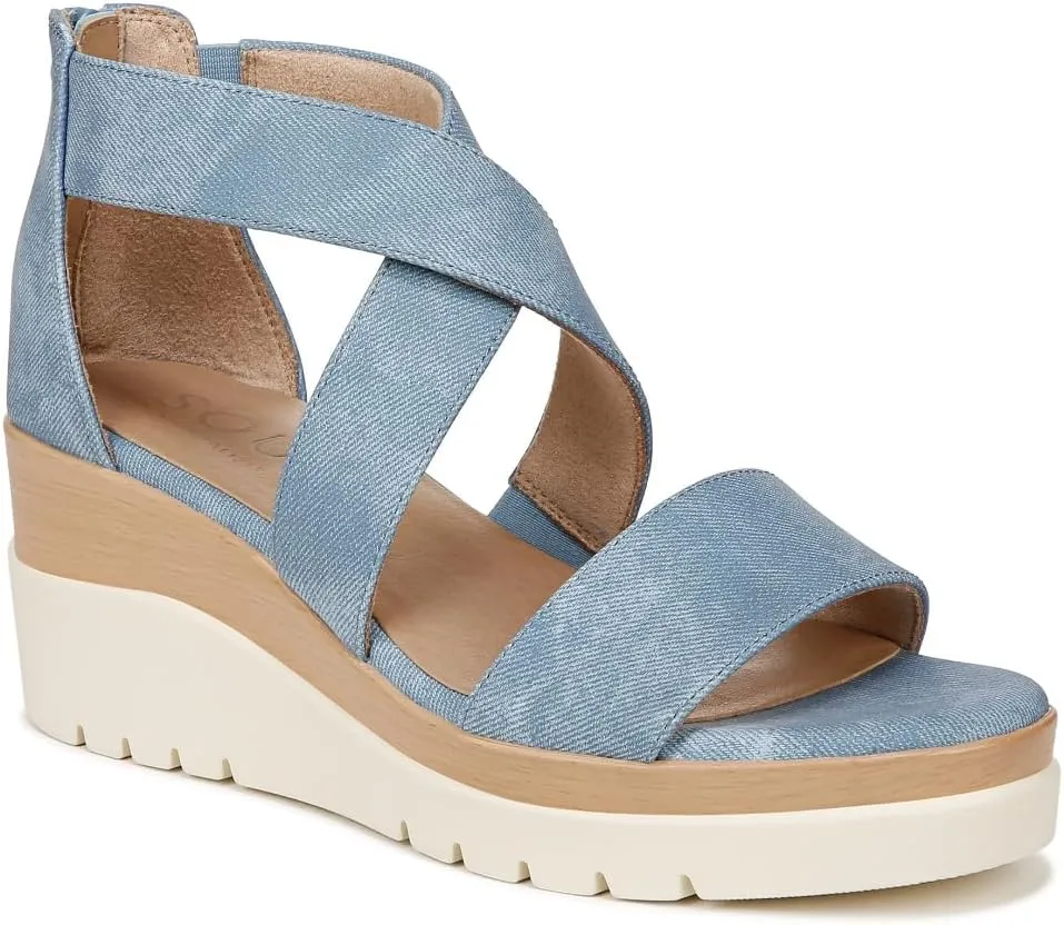 Naturalizer Soul Women's Goodtimes Crisscross Strappy Wedge Sandal